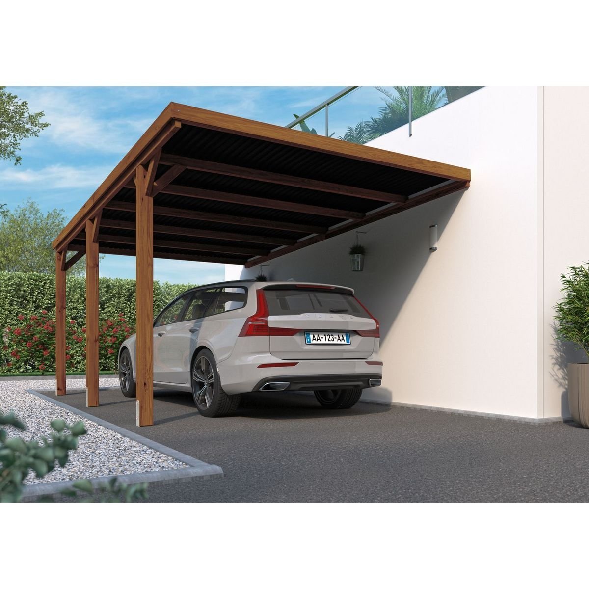 1.jpg Carport Forest Style en bois VICTOR 1 voiture – Image 1