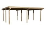 Carport double WEKA 618 imprégné 603 x 512 cm – Image 2