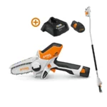 Scie de jardin à batterie GTA 26 Pack Rallonge – Stihl GTA26 – Set avec Batterie, Chargeur et Rallonge – Mini-tronçonneuse – Système AS