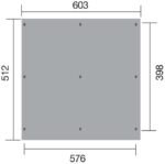 Carport double WEKA 618 imprégné 603 x 512 cm – Image 3