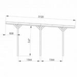 Carport Forest Style en bois JEAN 1 voiture – Image 3