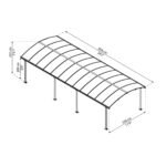 Carport en aluminium ARCADIA 8500 26,4 m² gris – Image 3