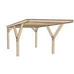 Carport WEKA simple en Y 10,86m² avec toit plat en acier – Image 3