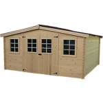 Abri de jardin en madriers bois massif 28 mm 12,65 m2 – Image 3