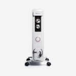 Radiateur rempli d'huile compacte 2500W avec 11 ailettes et contrôle du thermostat - blanc – Image 4