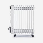 Radiateur rempli d'huile compacte 2500W avec 11 ailettes et contrôle du thermostat - blanc – Image 3
