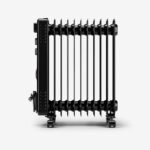 Radiateur rempli d'huile compacte 2500W avec 11 ailettes et contrôle du thermostat - noir – Image 6