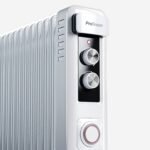 Radiateur rempli d'huile compacte 2500W avec 11 ailettes et contrôle du thermostat - blanc – Image 5