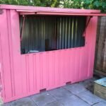 Container Bar Pliable XL 3 × 2 mètres – Rose RAL 3014