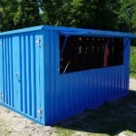 Container Bar Pliable 3 × 2 mètres – Bleu RAL 5012