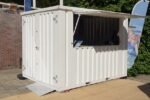 Container Bar Pliable 4 × 2 mètres – Blanc RAL 9016