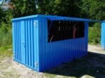 Container Bar Pliable 4 × 2 mètres – Bleu RAL 5012