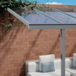 Abris de voiture en aluminium adossé avec toiture en polycarbonate – Image 4