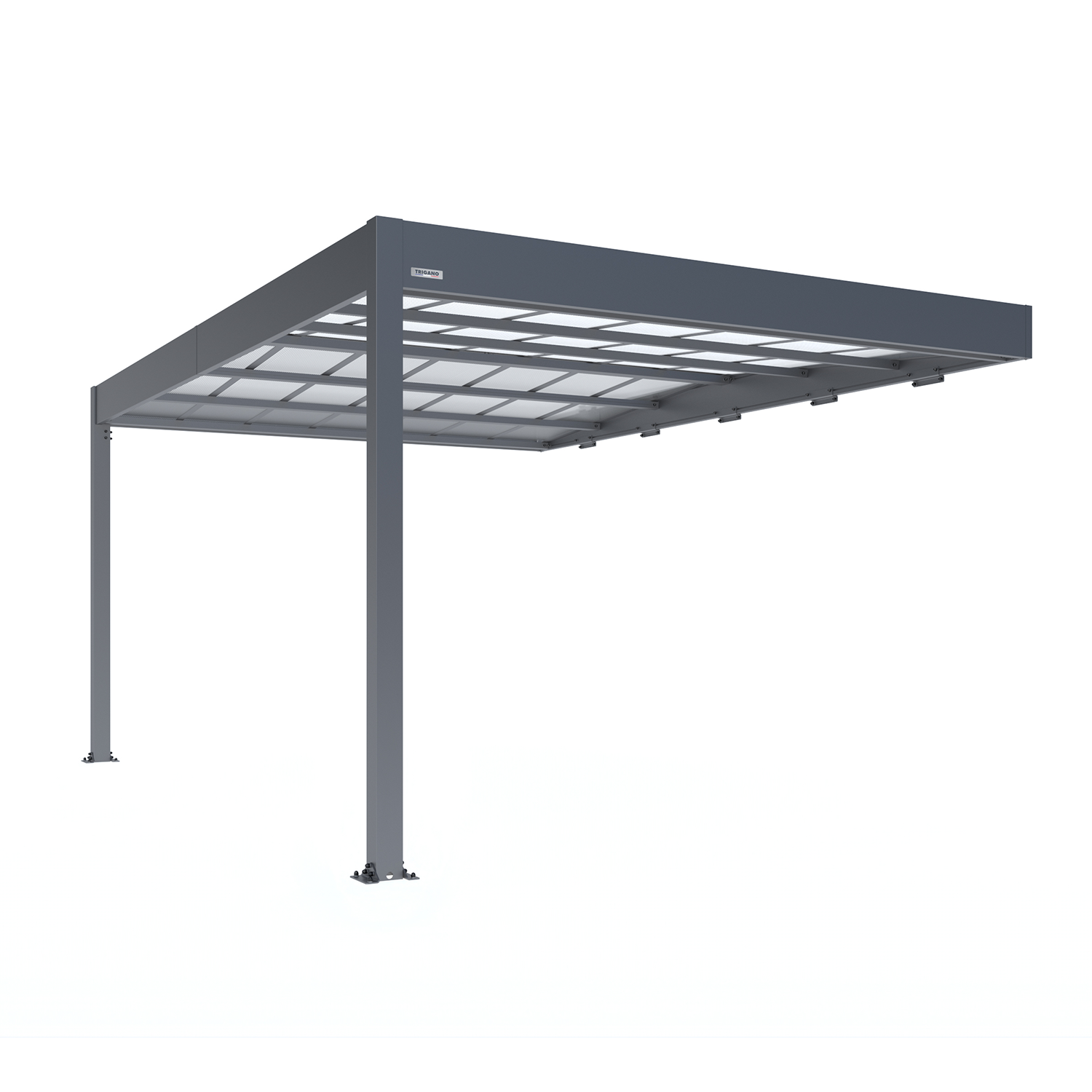 Libeccio-adosse-J-87909P1-fond-blanc-1500x1500-72dpi.png Carport adossé aluminium Trigano LIBECCIO WALL 16 m² – Image 1
