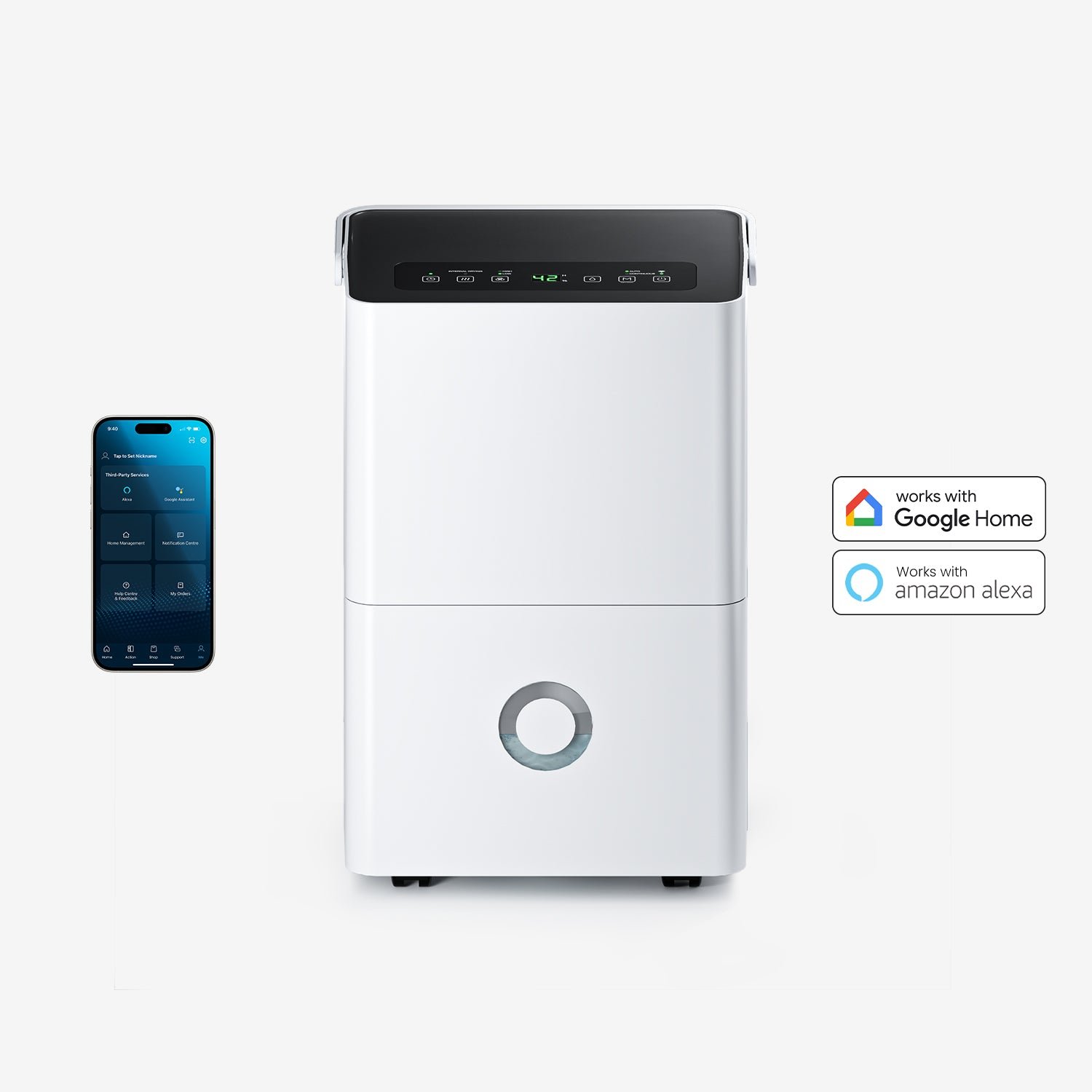PB-20_Hero_v2.jpg 30L Dehumidificateur avec extraction maximale et contrôle des applications intelligentes – Image 1