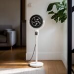 AirFlo 43" Ventilateur sur pied hybride intelligent - Circulateur d'air ultra-silencieux - Blanc/Noir – Image 4
