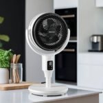 AirFlo 43" Ventilateur sur pied hybride intelligent - Circulateur d'air ultra-silencieux - Blanc/Noir – Image 2