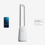 OmniAir 41" Ventilateur tour sans pales haut de gamme et purificateur d'air avec contrôle via application intelligente - Blanc