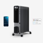 Omniwarm 2500W Huile remplie 11 nageoires Fin Radiateur Eco Radiateur avec affichage numérique et contrôle des applications intelligentes - noir
