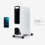 Omniwarm 2500W Huile remplie 11 nageoires Éco Radiateur Eco Radiateur avec affichage numérique et Contrôle des applications intelligentes - Blanc