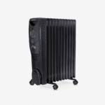 Radiateur rempli d'huile 2500W avec 11 ailettes - noir
