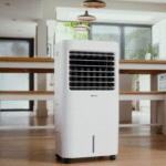 Refroidisseur d'air portable 10 L avec 4 modes de fonctionnement, 3 vitesses de ventilateur, écran LED  & Télécommande – Image 2
