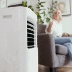 Refroidisseur d'air portable 10 L avec 4 modes de fonctionnement, 3 vitesses de ventilateur, écran LED  & Télécommande – Image 3