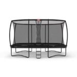 BERG Ultim Champion Trampoline Regular 500 Noir + Filet de Sécurité DLX XL