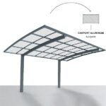 Carport en aluminium autoporté toiture en polycarbonate – Image 3