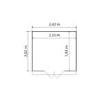 Abri de jardin en PVC 4,9m² UTILITY blanc et gris bleu Grosfillex – Image 4
