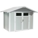 Abri de jardin en PVC 4,9m² UTILITY blanc et gris bleu Grosfillex – Image 5