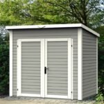 Abri de jardin Skur 1 2,19m² + plancher traité peint gris Baltic