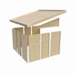 Abri de jardin adossé en bois certifié 4,85m² Juist 3 – Karibu – Image 8