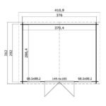 Abri de jardin Dallas 11 m² en bois massif 28 mm – Image 4