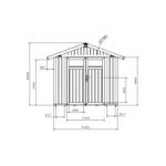 Abri de jardin en PVC 4,9m² UTILITY blanc et gris bleu Grosfillex – Image 7