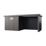Abri de jardin Eleganto / Classico 2424 Anthracite avec Lounge small à droite fermé