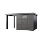 Abri de jardin Eleganto / Classico 2424 Anthracite avec Lounge small à gauche