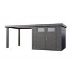 Abri de jardin Eleganto / Classico 2724 Anthracite avec Lounge large ouvert à gauche
