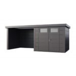Abri de jardin Eleganto / Classico 2724 Anthracite avec Lounge small fermé à gauche