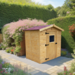 Abri de jardin en bois 2,56m² – panneaux 16mm + plancher – Habrita – Image 12