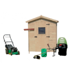 Abri de jardin en bois 2,56m² – panneaux 16mm + plancher – Habrita – Image 6