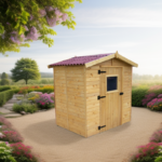 Abri de jardin en bois 2,56m² – panneaux 16mm + plancher – Habrita – Image 8