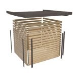 Abri de jardin en bois gris anthracite 19mm – acier gris anthracite – 4,45m² Jupiter C – Karibu – Image 7