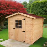 Abri en bois massif certifié 1,98m² – panneaux 16mm + plancher – Habrita – Image 2