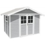 Abri de jardin en PVC 7,5m² DECO gris clair et blanc Grosfillex – Image 8