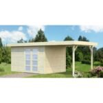 PALMAKO Abri de jardin Lara 8.4 m² + 5.9 m² en bois massif 28 mm – Image 2