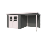 Abri de jardin Sophy 9.5 m² avec auvent en bois massif 28 mm – Image 5