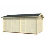 PALMAKO Abri de rangement Jari 14.5 m² avec deux compartiments et plancher en bois massif 28 mm