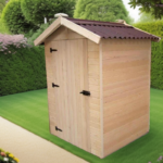 Abri en bois massif certifié 1,98m² – panneaux 16mm + plancher – Habrita