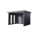Auvent de jardin Singolo 3630 +2 fenêtres - Anthracite